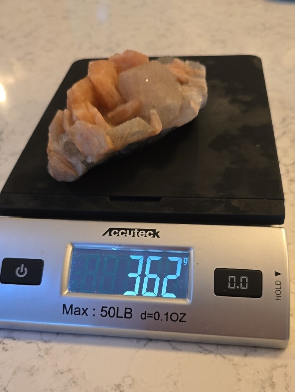 Peach Stilbite Mineral Cluster – Raw Natural Crystal Specimen - Picture 6 of 6